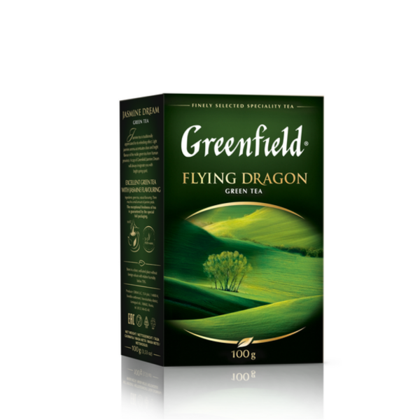 Greenfield - მწვანე ჩაი - ”ფლაინგ დრაგონ” (დასაყენებელი) 100გრ 