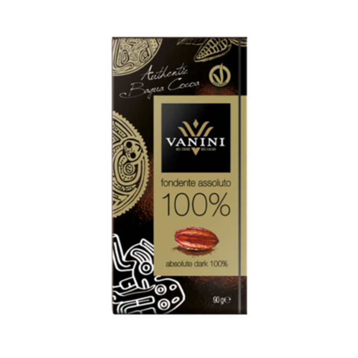 VANINI - შავი შოკოლადის ფილა 100% 90გრ.