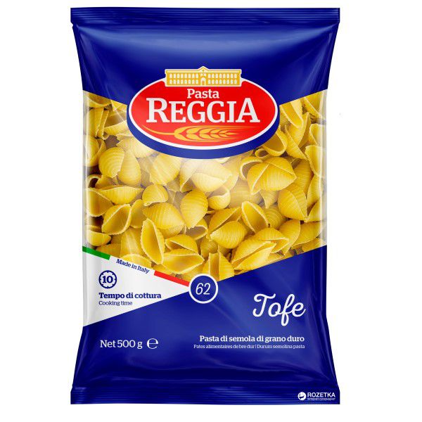 Reggia  -  მაკარონი  -  "გომიტი რიგატი" (ნიჟარა ზოლიანი)